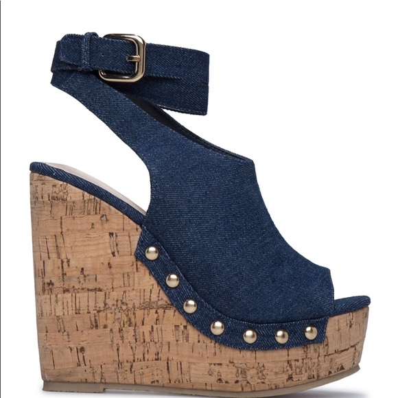 sarahh studded platform wedge